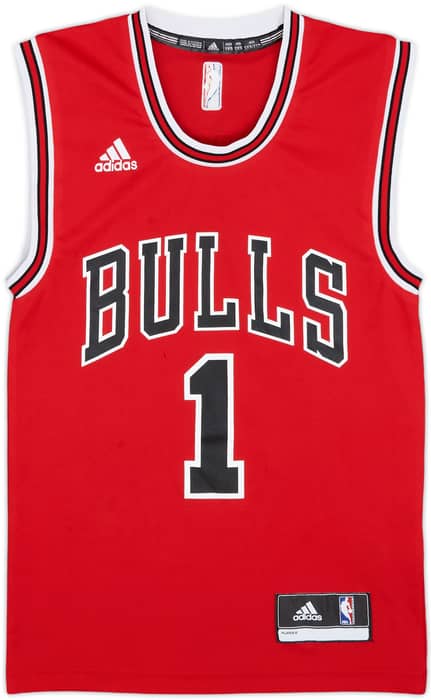 2014-16 Chicago Bulls Rose #1 adidas Away Jersey - 5/10 - XXS