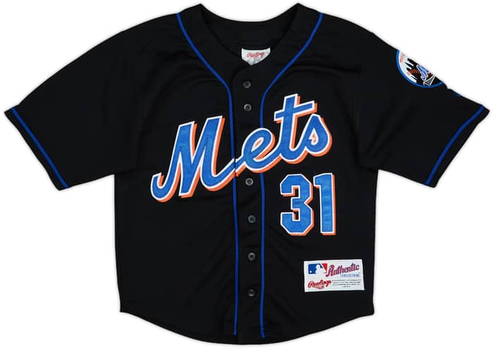 2000-02 New York Mets Piazza #31 Rawlings Authentic Alternate Jersey - 8/10 - (S.Boys)
