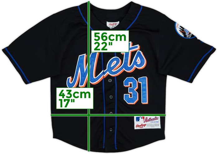 2000-02 New York Mets Piazza #31 Rawlings Authentic Alternate Jersey - 8/10 - (S.Boys)