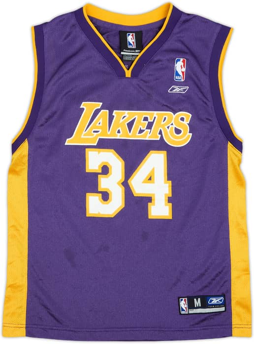 2002-04 LA Lakers O'Neal #34 Reebok Away Jersey - 9/10 - (M.Boys)