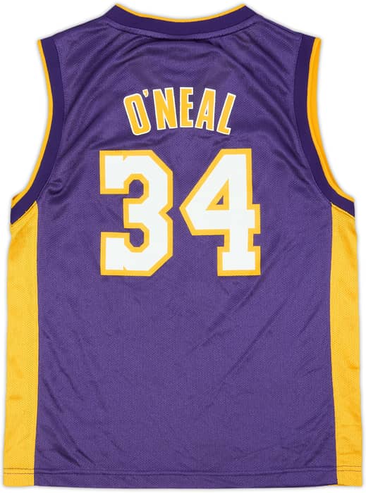 2002-04 LA Lakers O'Neal #34 Reebok Away Jersey - 9/10 - (M.Boys)