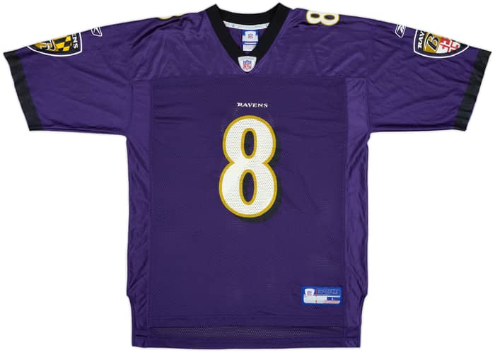 2003-04 Baltimore Ravens Boller #8 Reebok On Field Home Jersey - 8/10 - (L)