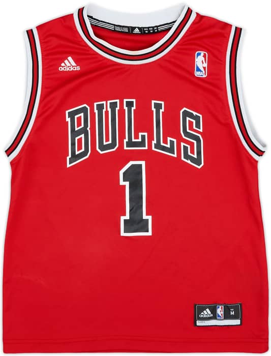 2010-14 Chicago Bulls Rose #1 adidas Away Jersey - 7/10 - (M.Boys)