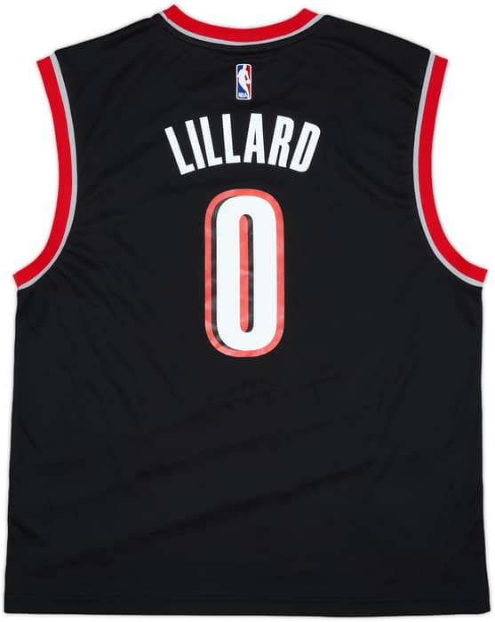 2014-17 Portland Trail Blazers Lillard #0 adidas Away Jersey - 5/10 - (L)