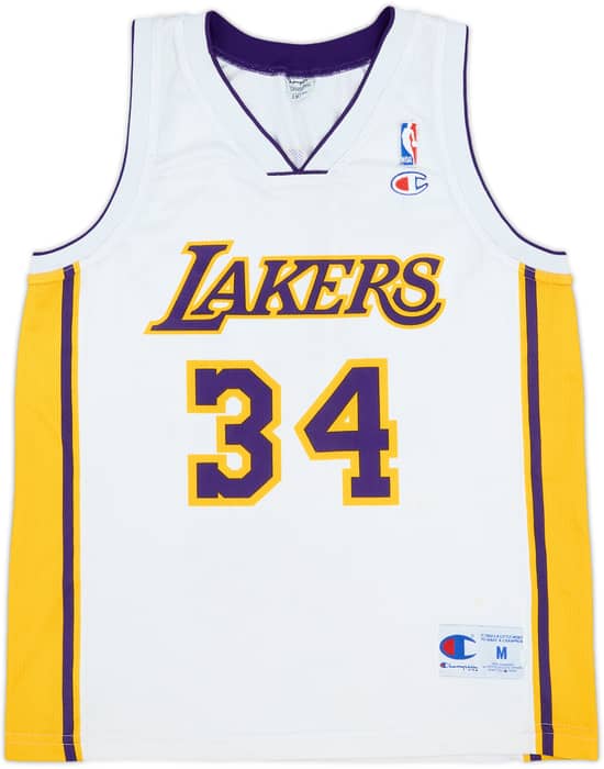 2002-04 LA Lakers O'Neal #34 Champion Alternate Jersey - 7/10 - (M)