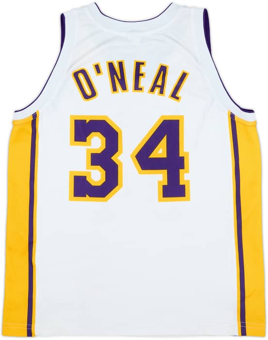 2002-04 LA Lakers O'Neal #34 Champion Alternate Jersey - 7/10 - (M)