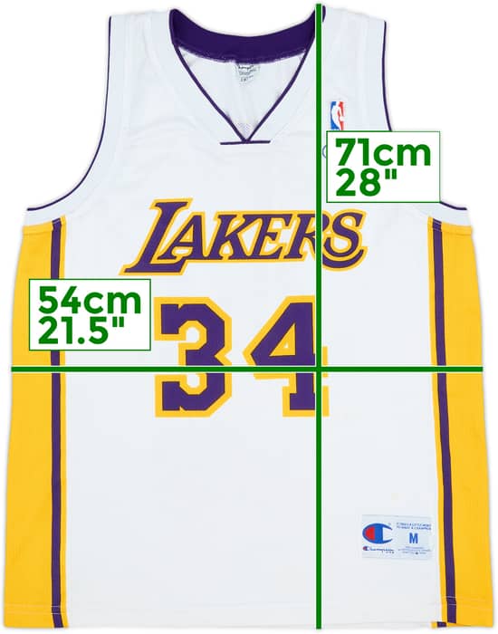 2002-04 LA Lakers O'Neal #34 Champion Alternate Jersey - 7/10 - (M)