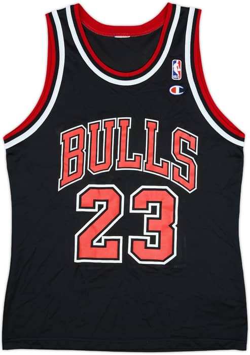 1995-98 Chicago Bulls Jordan #23 Champion Alternate Jersey - 8/10 - (M)
