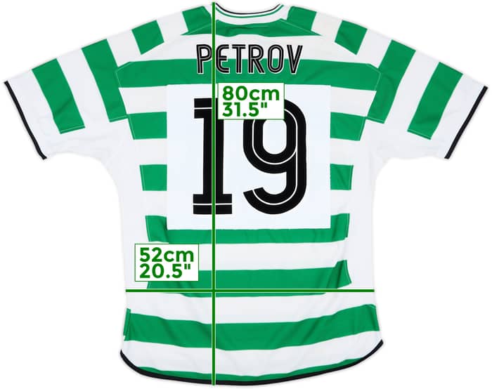 2001-03 Celtic Home Shirt Petrov #19 - 5/10 - (XL)