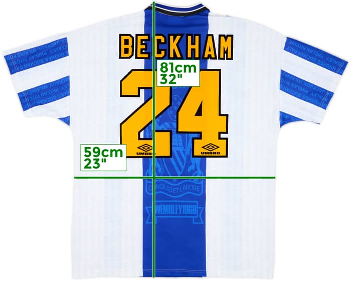 1994-96 Manchester United Third Shirt Beckham #24 - 8/10 - (XL)