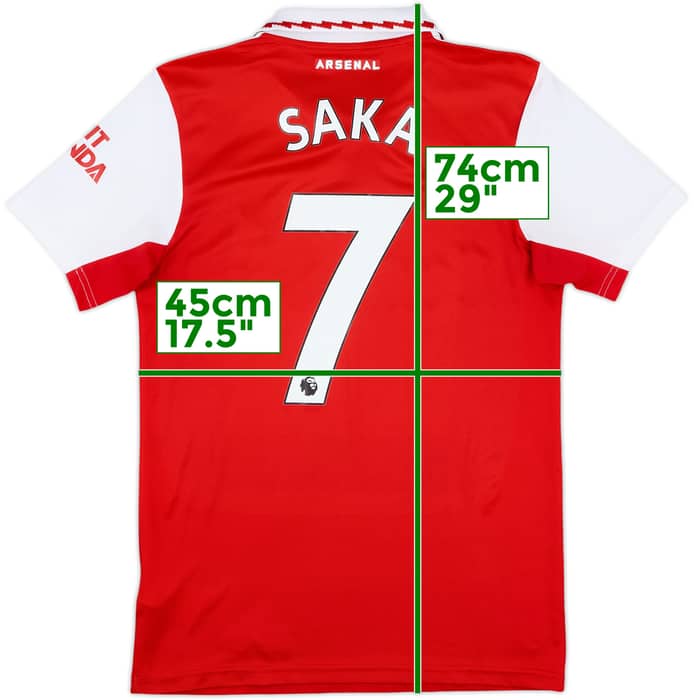 2022-23 Arsenal Home Shirt Saka #7 - 5/10 - (S)