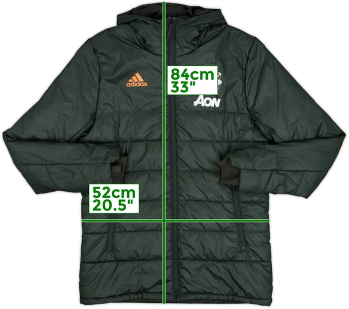 2020-21 Manchester United adidas Padded Bench Coat - 8/10 - (M)