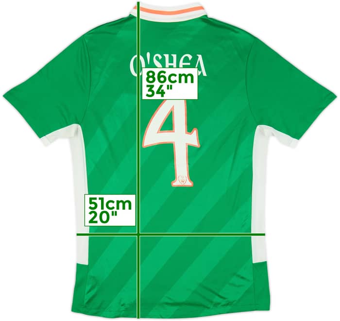 2016-17 Ireland Home Shirt O'Shea #4 - 9/10 - (XL)