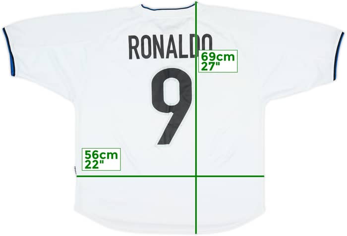 2000-01 Inter Milan Away Shirt Ronaldo #9 - 9/10 - (L)