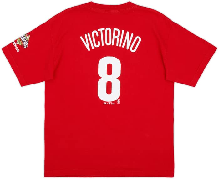 2008 Philadelphia Phillies Victorino #8 Majestic Tee - 8/10 - (S)