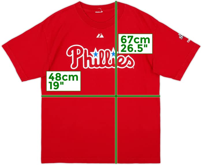 2008 Philadelphia Phillies Victorino #8 Majestic Tee - 8/10 - (S)