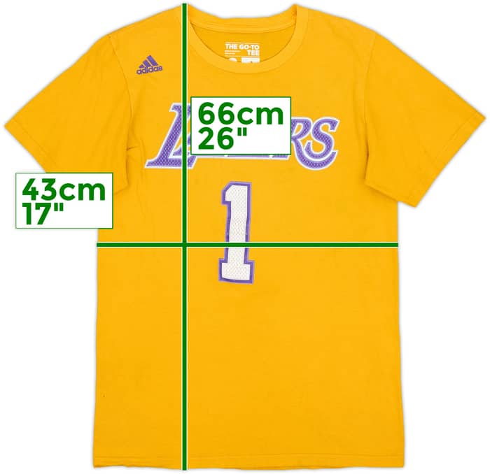 2015-16 LA Lakers Russell #1 adidas Tee - 4/10 - (S)