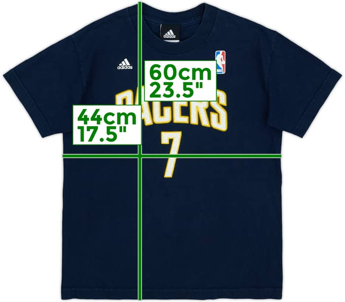 2006-08 Indiana Pacers O'Neal #7 adidas Tee - 5/10 - (M.Boys)