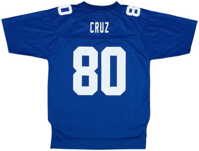 2010-11 New York Giants Cruz #80 Reebok Premier Home Jersey - 6/10 - (M.Boys)