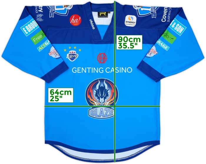 2014-15 Coventry Blaze Cescon #32 Rhino Grand Slam Anniversary Home Jersey - 9/10 - (XXL)