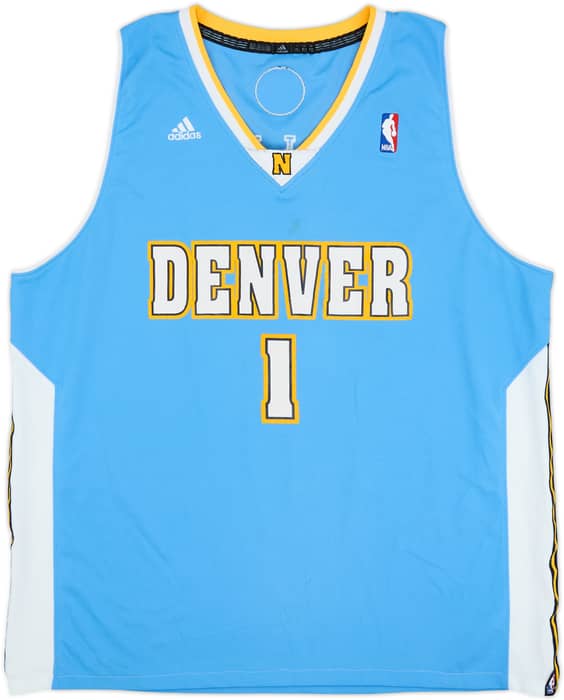 2010-11 Denver Nuggets Billups #1 adidas Swingman Away Jersey - 5/10 - (XL)