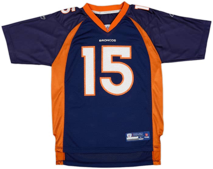 2008-09 Denver Broncos Marshall #15 Reebok On Field Home Jersey - 6/10 - (L.Boys)