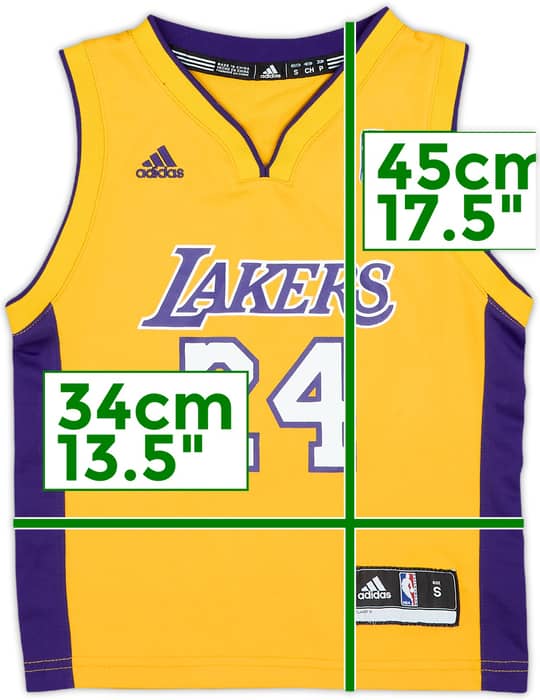 2010-14 LA Lakers Bryant #24 adidas Home Jersey - 8/10 - (4-5 Years)