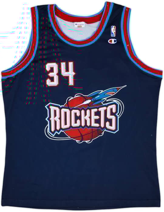 1995-01 Houston Rockets Olajuwon #34 Champion Alternate Jersey - 8/10 - (XXL)