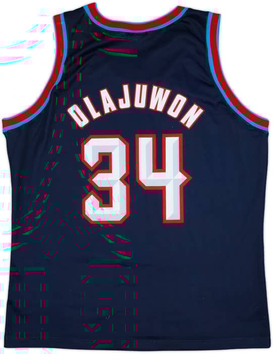 1995-01 Houston Rockets Olajuwon #34 Champion Alternate Jersey - 8/10 - (XXL)
