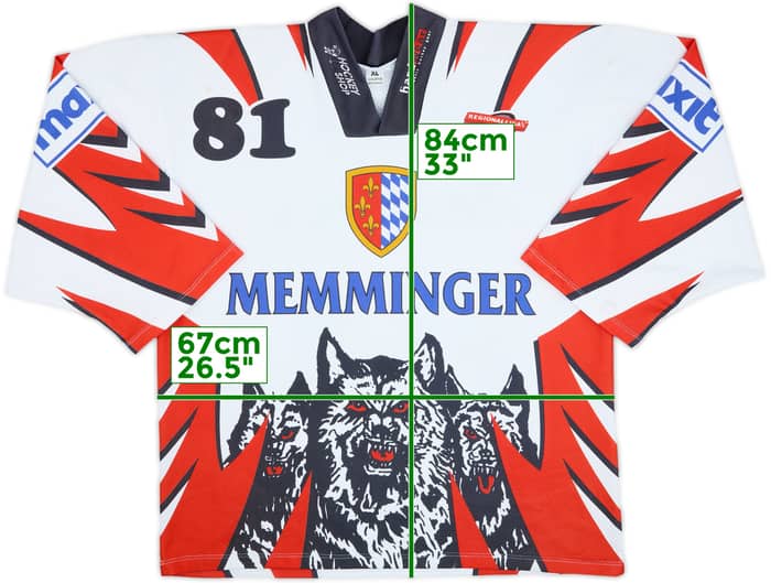 2001-02 EHC Memmingen Melas #81 Hardwear Home Jersey - 7/10 - (XL)