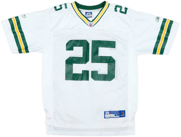 2007 Green Bay Packers Grant #25 Reebok On Field Away Jersey - 8/10 - (L.Boys)