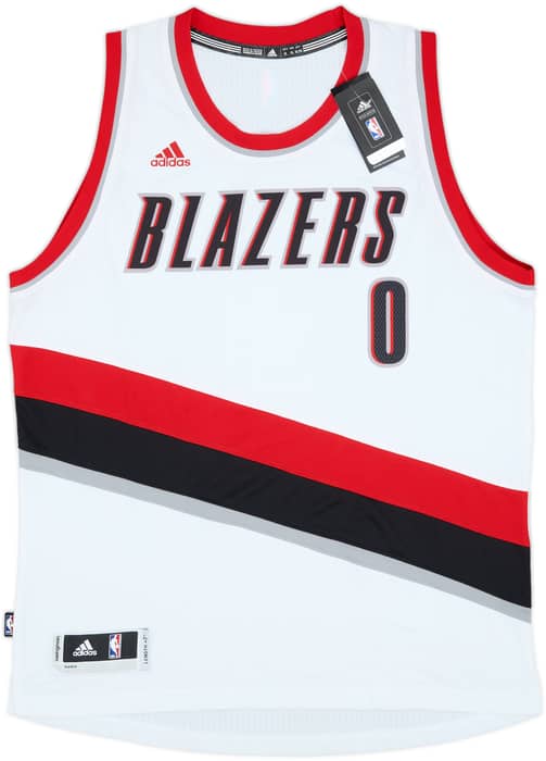 2014-17 Portland Trail Blazers Lillard #0 adidas Swingman Home Jersey (XL)