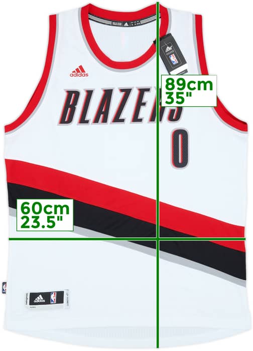 2014-17 Portland Trail Blazers Lillard #0 adidas Swingman Home Jersey (XL)