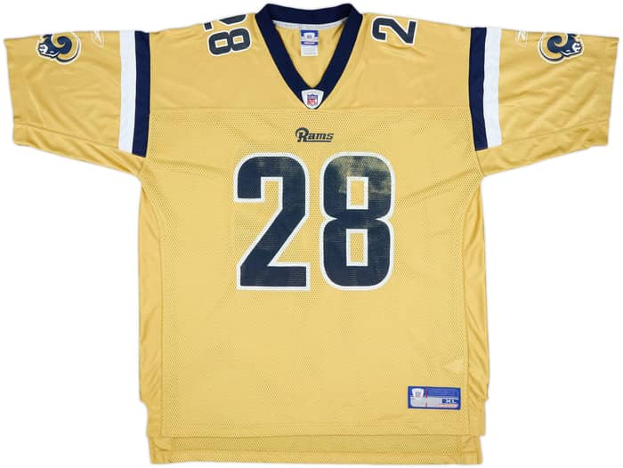2002-04 St Louis Rams Faulk #28 Reebok On Field Alternate Jersey - 6/10 - (XL)