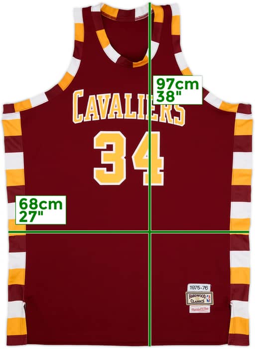 1975-75 Cleveland Cavaliers Carr #34 Mitchell & Ness Away Jersey - 8/10 - (XXL)