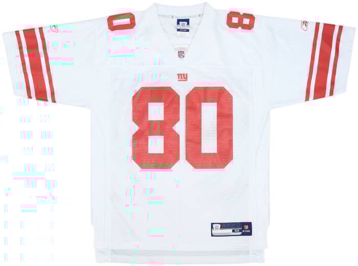2007 New York Giants Shockey #80 Reebok On Field Away Jersey - 7/10 - (M)