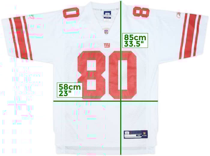 2007 New York Giants Shockey #80 Reebok On Field Away Jersey - 7/10 - (M)