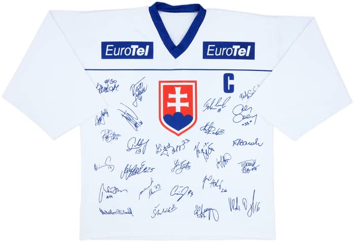 2002 Slovakia Satan #18 'Signed' Home Jersey - 8/10 - (XL)
