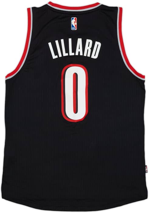 2014-17 Portland Trail Blazers Lillard #0 adidas Swingman Away Jersey - 6/10 - (M)