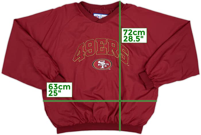 1996-97 San Francisco 49ers Logo 7 Pullover Windbreaker Jacket - 9/10 - (L)