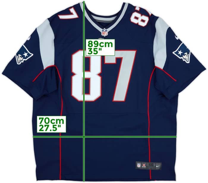 2012-18 New England Patriots Gronkowski #87 Nike Authentic Home Jersey - 5/10 - (3XL)