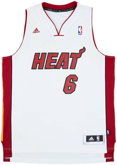2010-14 Miami Heat James #6 adidas Swingman Home Jersey - 5/10 - (L)
