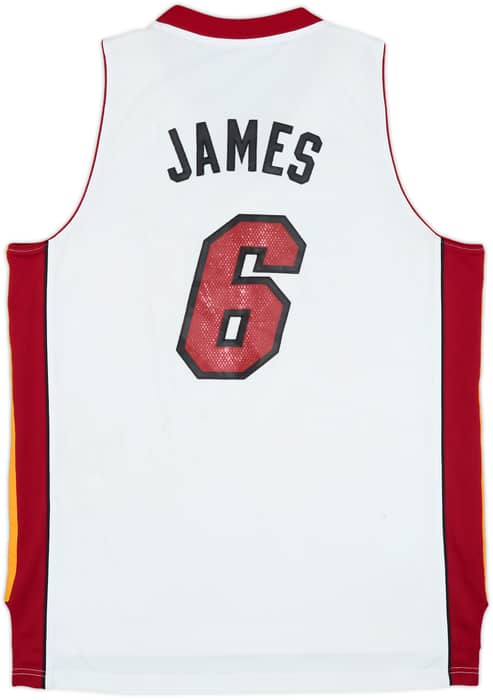 2010-14 Miami Heat James #6 adidas Swingman Home Jersey - 5/10 - (L)