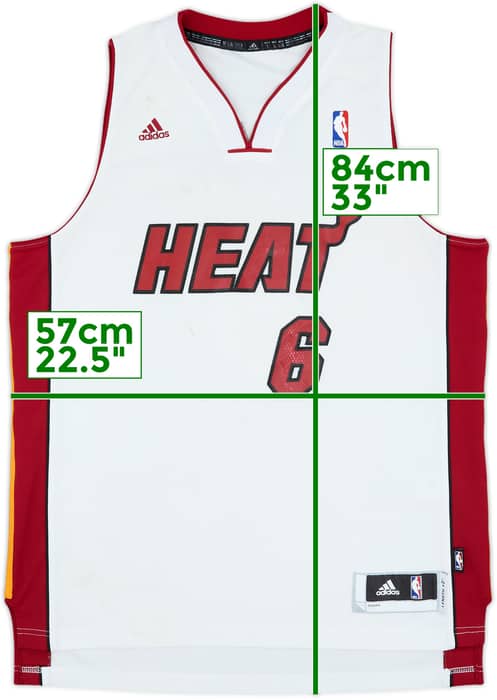 2010-14 Miami Heat James #6 adidas Swingman Home Jersey - 5/10 - (L)
