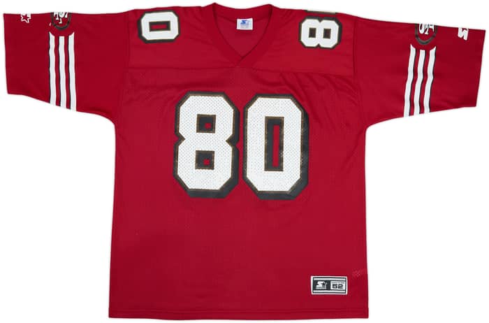 1996-98 San Francisco 49ers Rice #80 Starter Home Jersey - 7/10 - (XL)