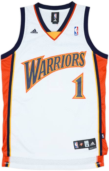 2007-09 Golden State Warriors Jackson #1 adidas Swingman Home Jersey - 8/10 - (M)