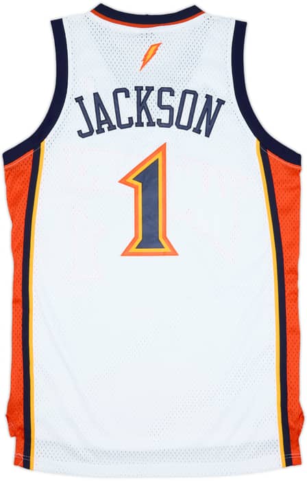 2007-09 Golden State Warriors Jackson #1 adidas Swingman Home Jersey - 8/10 - (M)