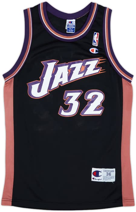 1998-02 Utah Jazz Malone #32 Champion Alternate Jersey - 9/10 - (S)