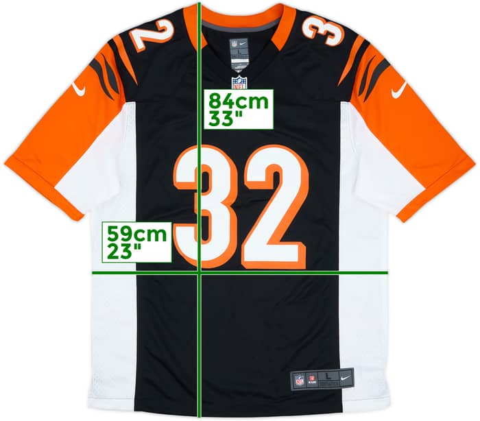 2014-17 Cincinnati Bengals Hill #32 Nike Game Home Jersey - 9/10 - (L)