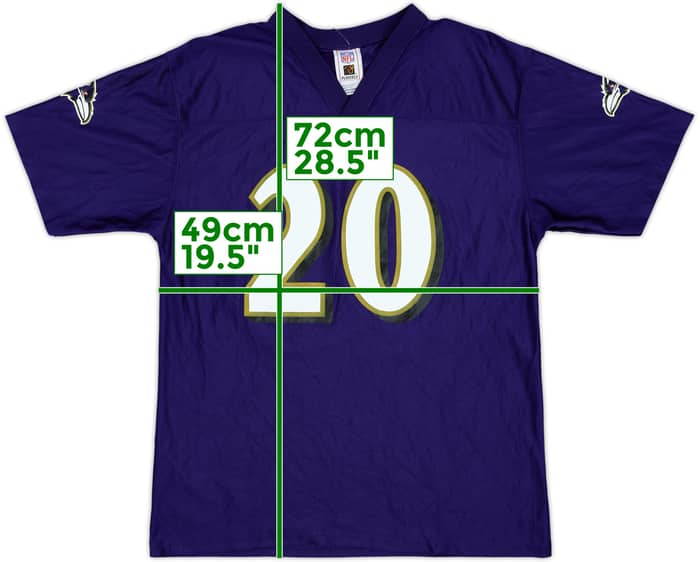 2005-06 Baltimore Ravens Reed #20 NFL Replica Home Jersey - 8/10 - (XL.Boys)